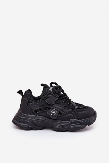 Sneakers modeļa apavi Bērnu apavi ar platformu melnas krāsas Hanomess 2
