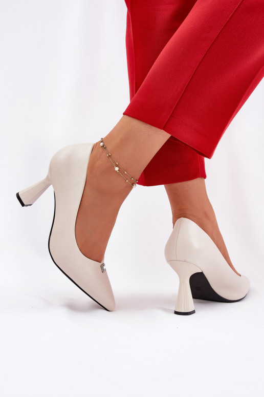 Eleganta stila Kurpes Ieslēgts Rozszerzanej Szpilce Vinceza 62222 smilšu krāsas Eleganta stila Kurpes Ieslēgts Rozszerzanej Szpilce Vinceza 62222 smilšu krāsas