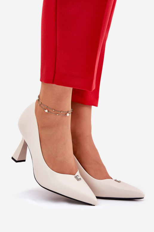 Eleganta stila Kurpes Ieslēgts Rozszerzanej Szpilce Vinceza 62222 smilšu krāsas Eleganta stila Kurpes Ieslēgts Rozszerzanej Szpilce Vinceza 62222 smilšu krāsas