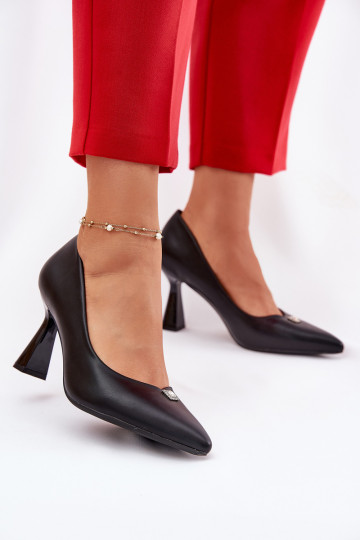 Eleganta stila Kurpes Ieslēgts Rozszerzanej Szpilce Vinceza 62222 melnas krāsas