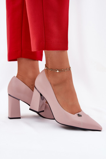 Elegantās kurpes ar papēdi rozā krāsā 2