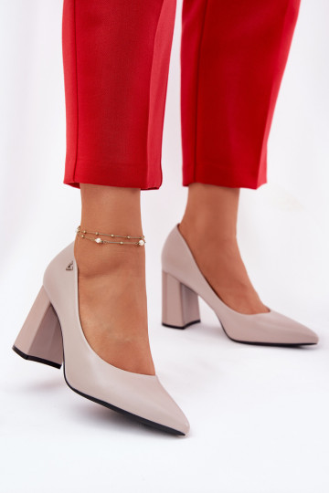 Eleganta stila Kurpes ar papēdi Vinceza 62220 Pelēkas krāsas