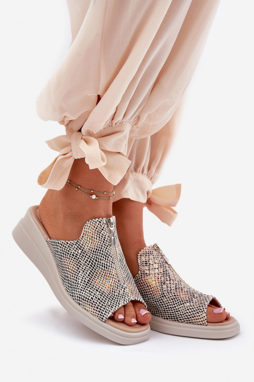 sieviešu čības Uz Ķīļa ar rāvējslēdzējiem Dzīvnieku raksts smilšu krāsas Irriva sieviešu čības Uz Ķīļa ar rāvējslēdzējiem Dzīvnieku raksts smilšu krāsas Irriva