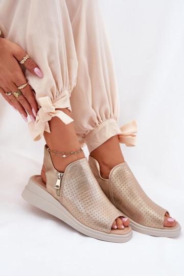 Sieviešu basenes Uz Ķīļa Zelta krāsas Mevinette