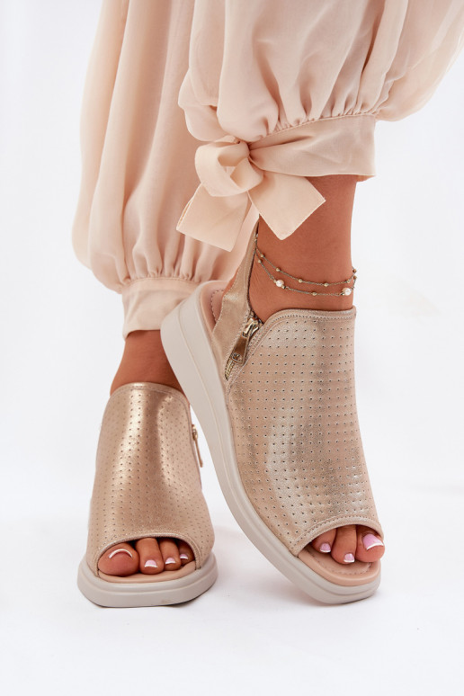 Sieviešu basenes Uz Ķīļa Zelta krāsas Mevinette