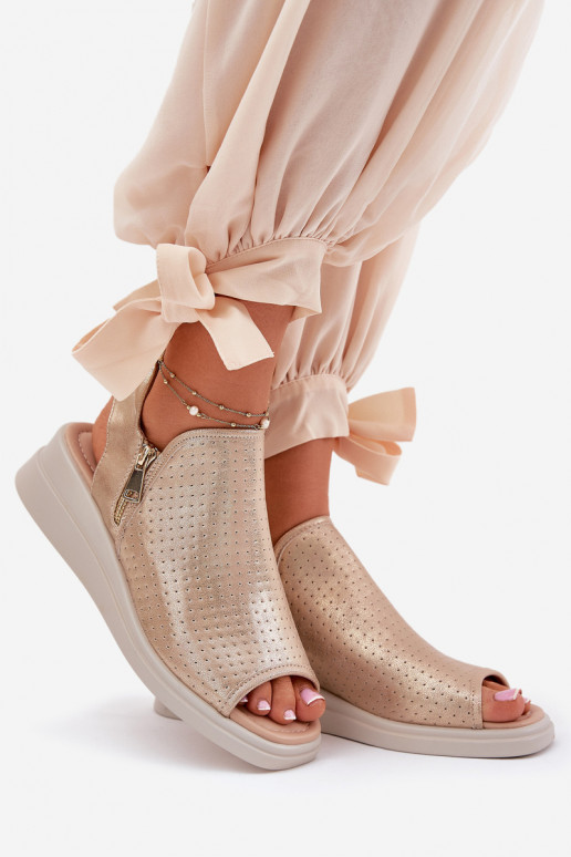 Sieviešu basenes Uz Ķīļa Zelta krāsas Mevinette