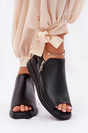 Sieviešu basenes Uz Ķīļa melnas krāsas Mevinette 2