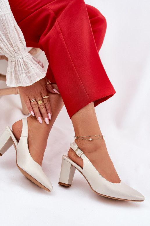 Ērti Kurpes ar papēdi Sergio Leone SK162 perlamutra