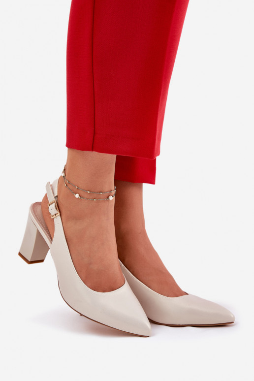 Ērti Kurpes ar papēdi Sergio Leone SK162 perlamutra