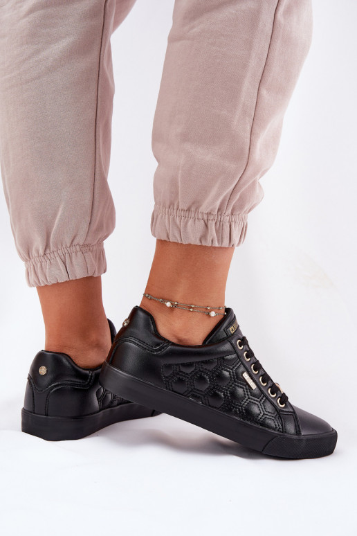 sieviešu puszābaki no eko ādas Big Star RR274323 melnas krāsas