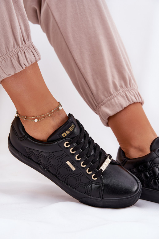 sieviešu puszābaki no eko ādas Big Star RR274323 melnas krāsas