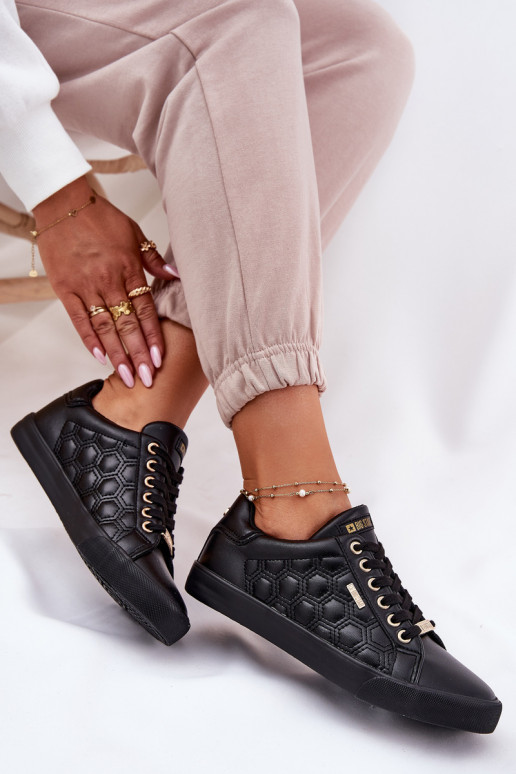 sieviešu puszābaki no eko ādas Big Star RR274323 melnas krāsas