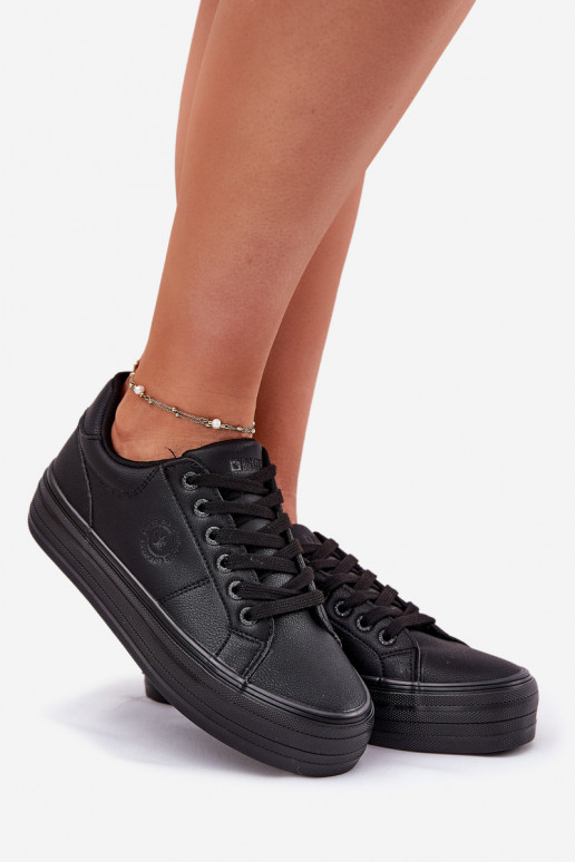 Eko Āda sieviešu puszābaki ar platformu Big Star RR274299 melnas krāsas