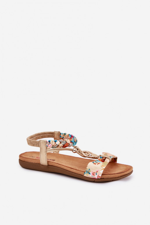 līdzenas zoles basenes Z Plecionymi Svītrasem Un Dekorācija Artiker 56C1316 Zelta krāsas