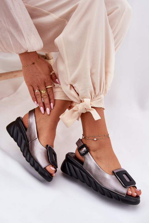 Sieviešu basenes Sieviešu Uz Ķīļa ar dekorāciju Artiker 56C2158 pelēkas krāsas