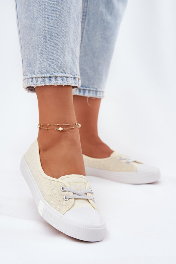 Sporta apavi sieviešu puszābaki Z Haftem Lee Cooper LCIN-25-31-3445L smilšu krāsas