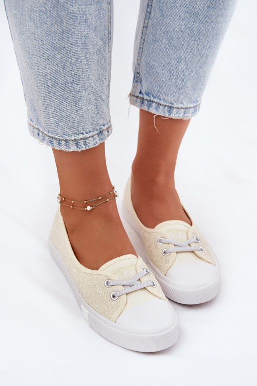 Sporta apavi sieviešu puszābaki Z Haftem Lee Cooper LCIN-25-31-3445L smilšu krāsas