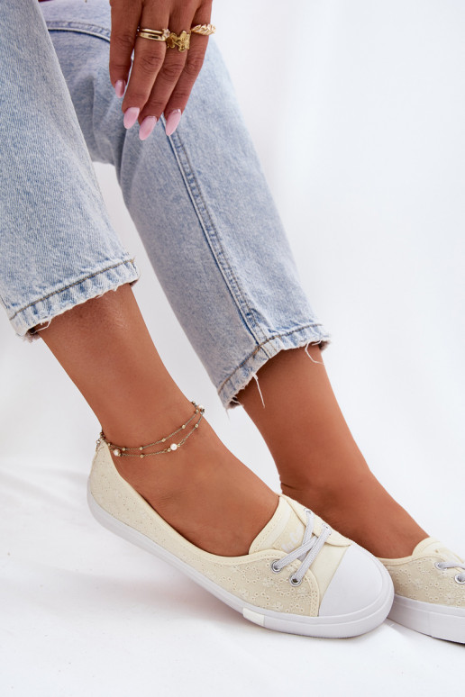 Sporta apavi sieviešu puszābaki Z Haftem Lee Cooper LCIN-25-31-3445L smilšu krāsas