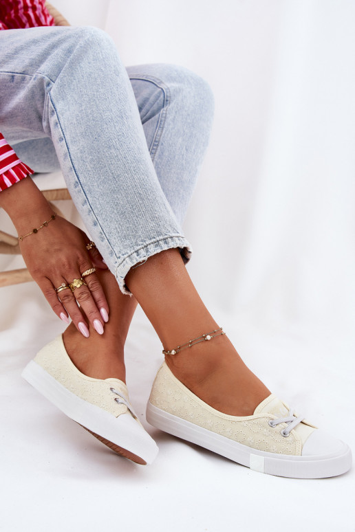 Sporta apavi sieviešu puszābaki Z Haftem Lee Cooper LCIN-25-31-3445L smilšu krāsas