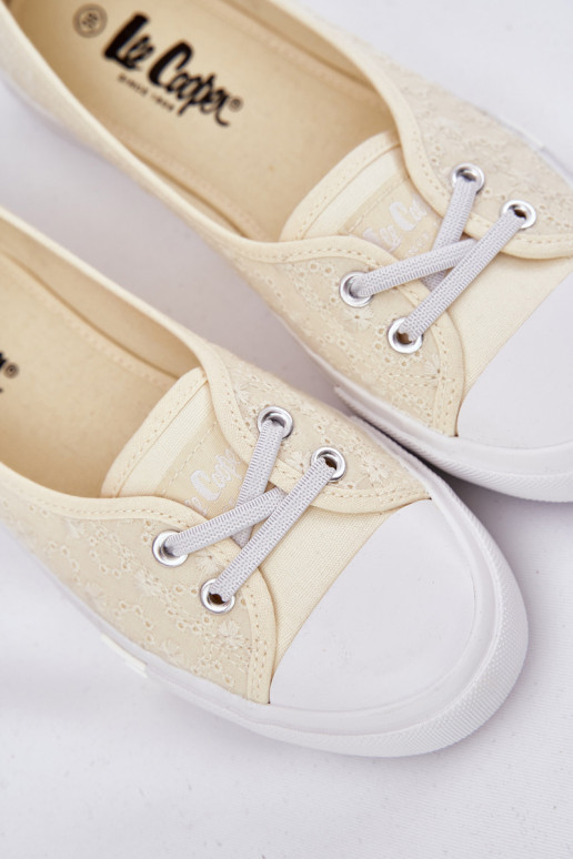 Sporta apavi sieviešu puszābaki Z Haftem Lee Cooper LCIN-25-31-3445L smilšu krāsas