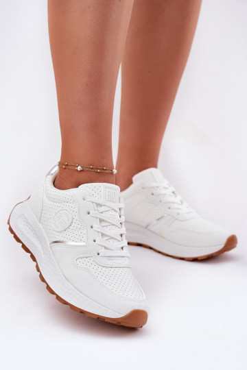 Sneakers modeļa apavi Sieviešu ar platformu Big Star RR274487 Hi-Poly System baltas krāsas