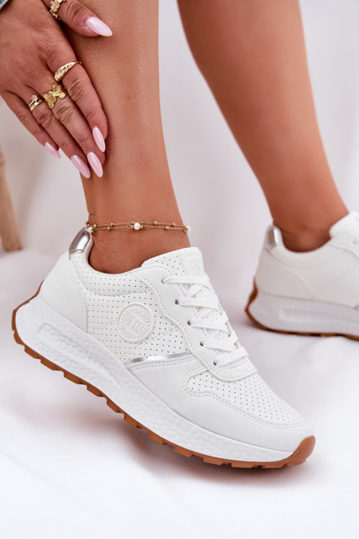 Sneakers modeļa apavi Sieviešu ar platformu Big Star RR274487 Hi-Poly System baltas krāsas
