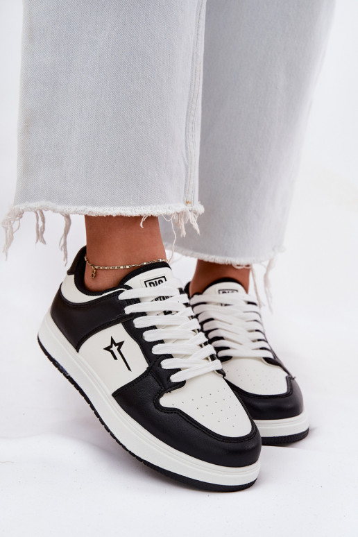 Sneakers modeļa apavi Sieviešu Big Star RR274A240 HI-POLY SYSTEM Baltas-melnas krāsas