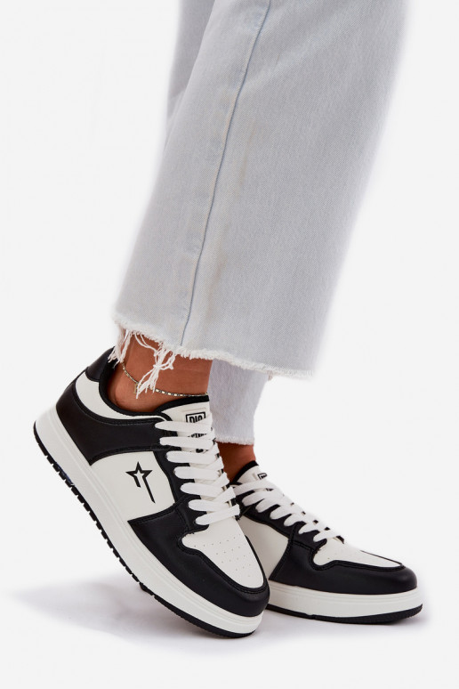 Sneakers modeļa apavi Sieviešu Big Star RR274A240 HI-POLY SYSTEM Baltas-melnas krāsas