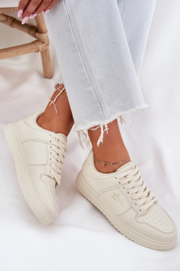 Sieviešu sneakers tipa apavi Big Star RR274A243 HI-POLY SYSTEM smilšu krāsā