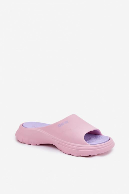 Vieglas čības uz pirksta sieviešu čības Big Star RR274A587 Rozā krāsas