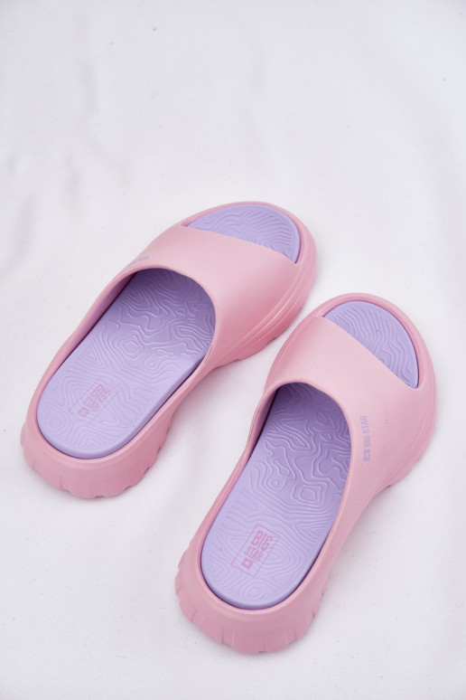 Vieglas čības uz pirksta sieviešu čības Big Star RR274A587 Rozā krāsas