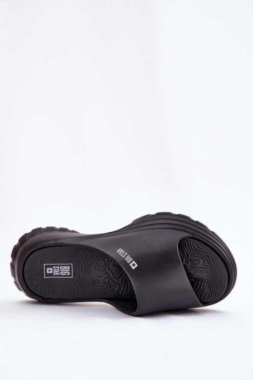 Vieglas čības uz pirksta sieviešu čības Big Star RR274A577 melnas krāsas