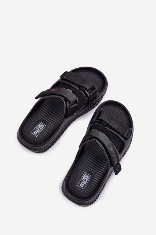 Vieglas čības uz pirksta sieviešu čības Z ar lipīgām aizdarēmami Big Star RR274A527 melnas krāsas