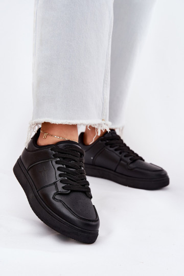 Sneakers modeļa apavi Sieviešu Big Star RR274A242 HI-POLY SYSTEM melnas krāsas