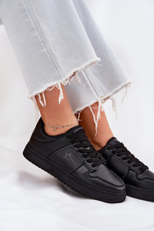Sneakers modeļa apavi Sieviešu Big Star RR274A242 HI-POLY SYSTEM melnas krāsas