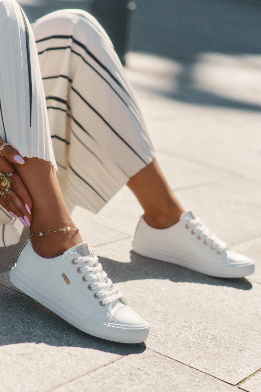 Sieviešu baltie brīvā laika apavi no mākslīgās ādas Big Star RR274748