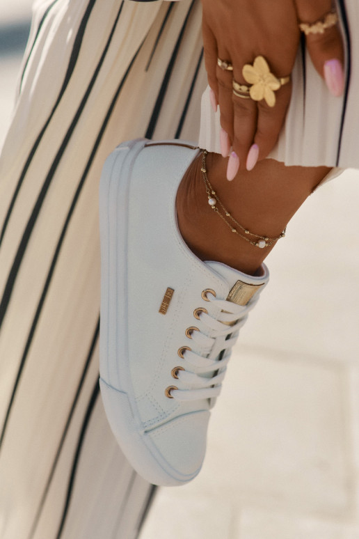 Sieviešu baltie brīvā laika apavi no mākslīgās ādas Big Star RR274748