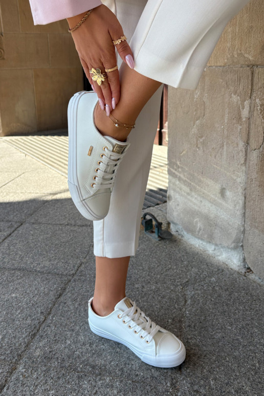 Sieviešu baltie brīvā laika apavi no mākslīgās ādas Big Star RR274748