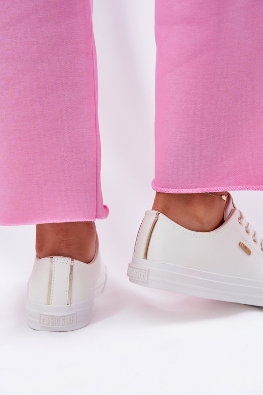 Sieviešu baltie brīvā laika apavi no mākslīgās ādas Big Star RR274748