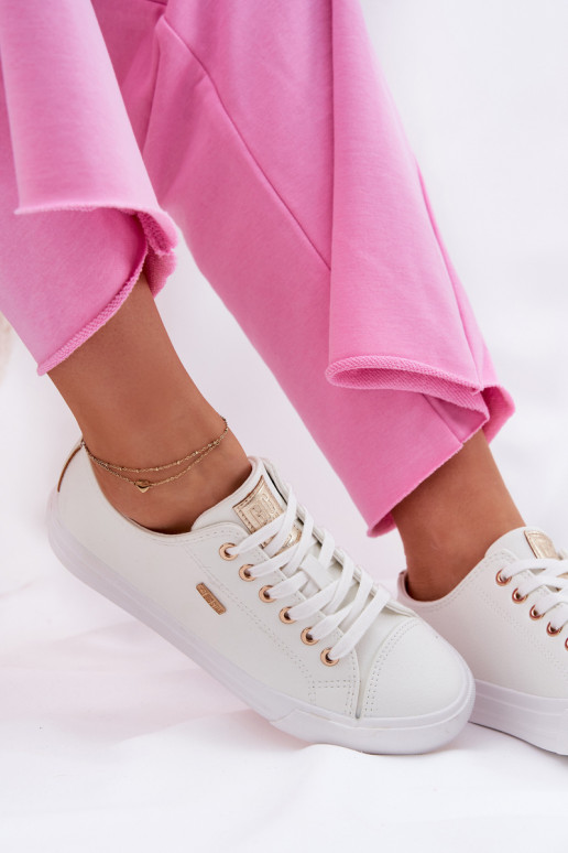 Sieviešu baltie brīvā laika apavi no mākslīgās ādas Big Star RR274748