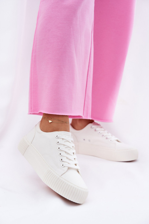 Sieviešu baltie brīvā laika apavi Big Star RR274405