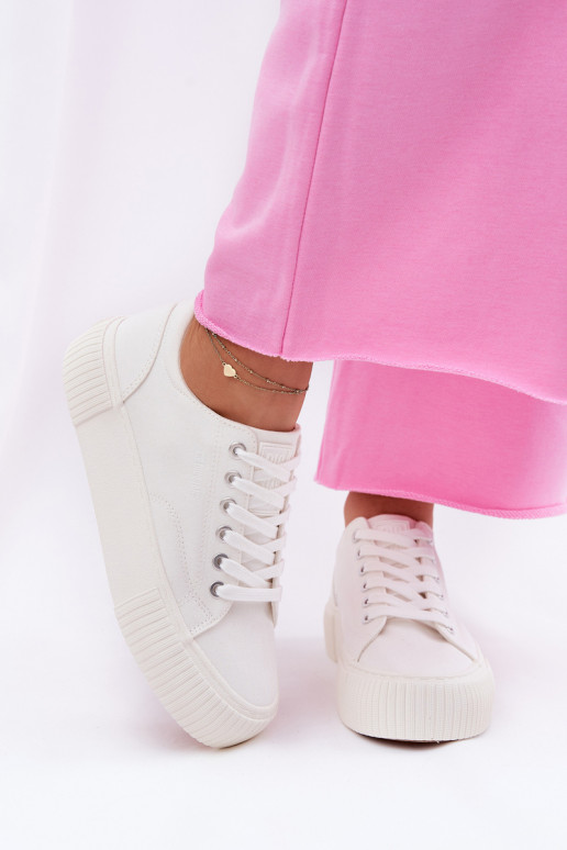 Sieviešu baltie brīvā laika apavi Big Star RR274405