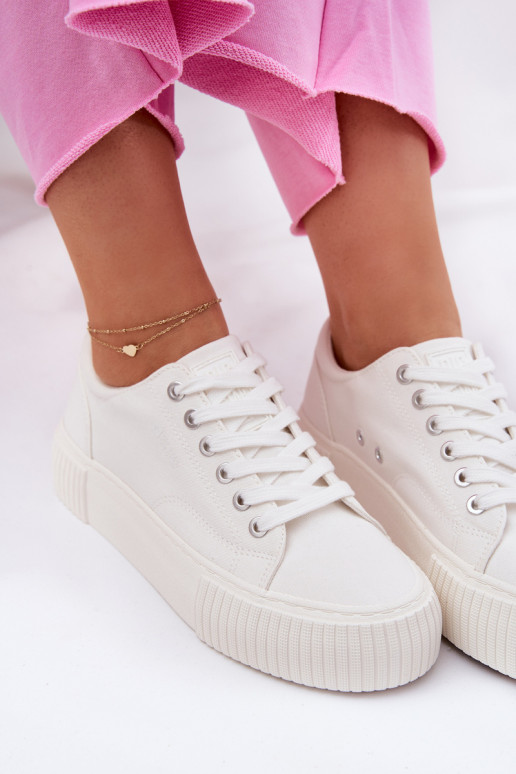 Sieviešu baltie brīvā laika apavi Big Star RR274405