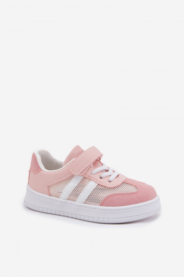 Sneakers modeļa apavi Bērnu apavi ar lipīgām aizdarēm Rozā krāsas Sepovia
