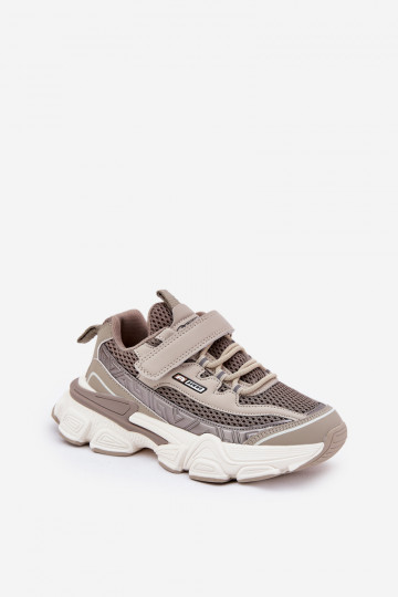 Sneakers modeļa apavi apavi Bērnu apavi ar lipīgām aizdarēm Haki krāsas Ronivelle