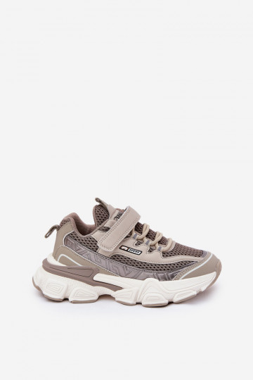 Sneakers modeļa apavi apavi Bērnu apavi ar lipīgām aizdarēm Haki krāsas Ronivelle 2