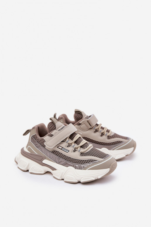 Sneakers modeļa apavi apavi Bērnu apavi ar lipīgām aizdarēm Haki krāsas Ronivelle Sneakers modeļa apavi apavi Bērnu apavi ar lipīgām aizdarēm Haki krāsas Ronivelle