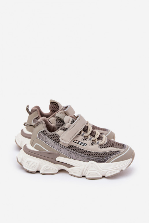 Sneakers modeļa apavi apavi Bērnu apavi ar lipīgām aizdarēm Haki krāsas Ronivelle Sneakers modeļa apavi apavi Bērnu apavi ar lipīgām aizdarēm Haki krāsas Ronivelle