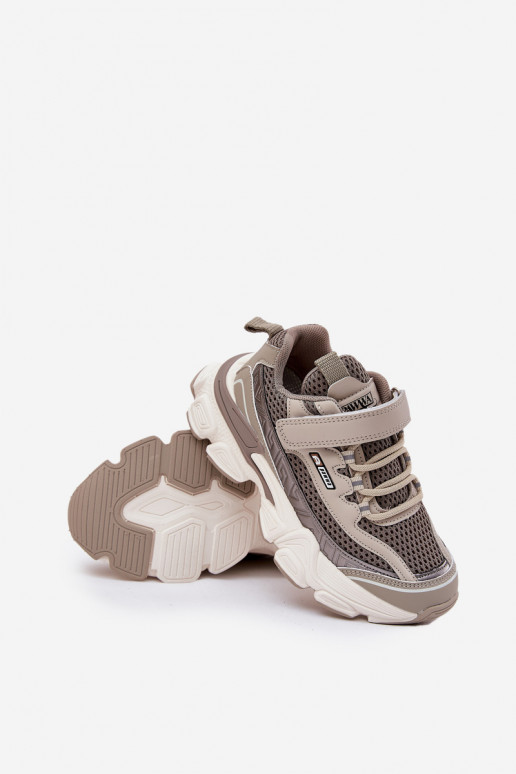 Sneakers modeļa apavi apavi Bērnu apavi ar lipīgām aizdarēm Haki krāsas Ronivelle Sneakers modeļa apavi apavi Bērnu apavi ar lipīgām aizdarēm Haki krāsas Ronivelle
