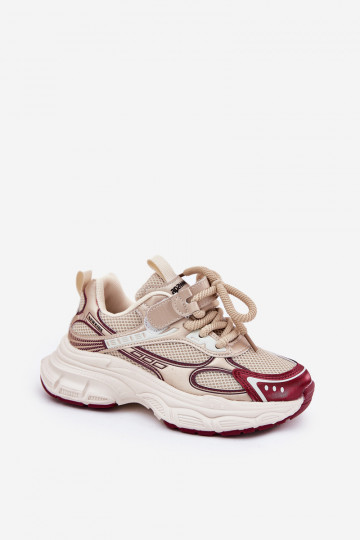 Sneakers modeļa apavi Bērnu apavi Uz biezas zoles Zelta krāsas Xairana